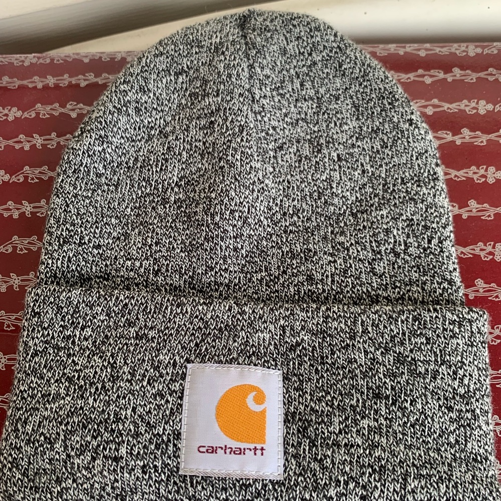 Carhartt Black and White Knit Beanie